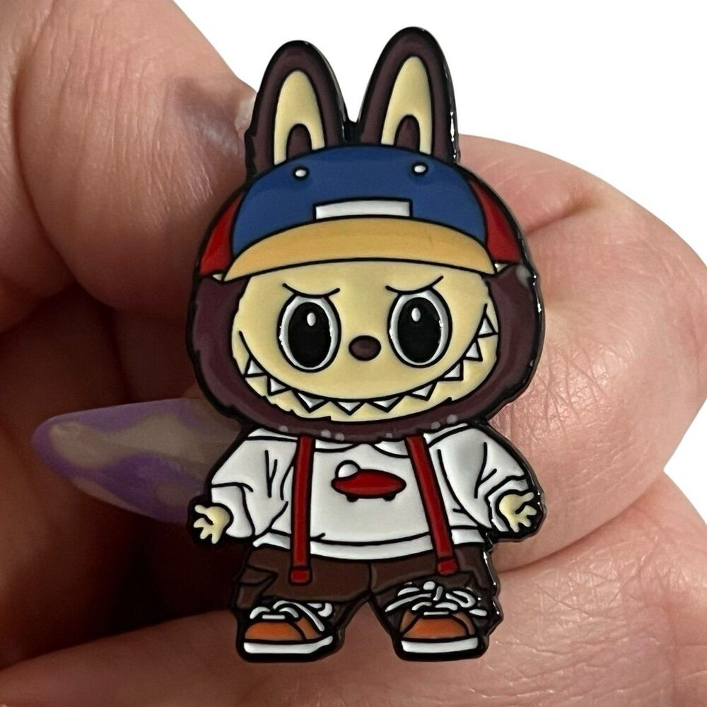 Labubu Bunny Dressed Up in Hat Sweater Pants Sneakers So adorable!!